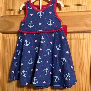 3/$20 Blue anchors and hearts sundress